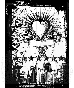 STAMPERS ANONYMOUS STAMPERS ANONYMOUS TIM HOLTZ COMPONENTS URBAN TATTOO CLING STAMP