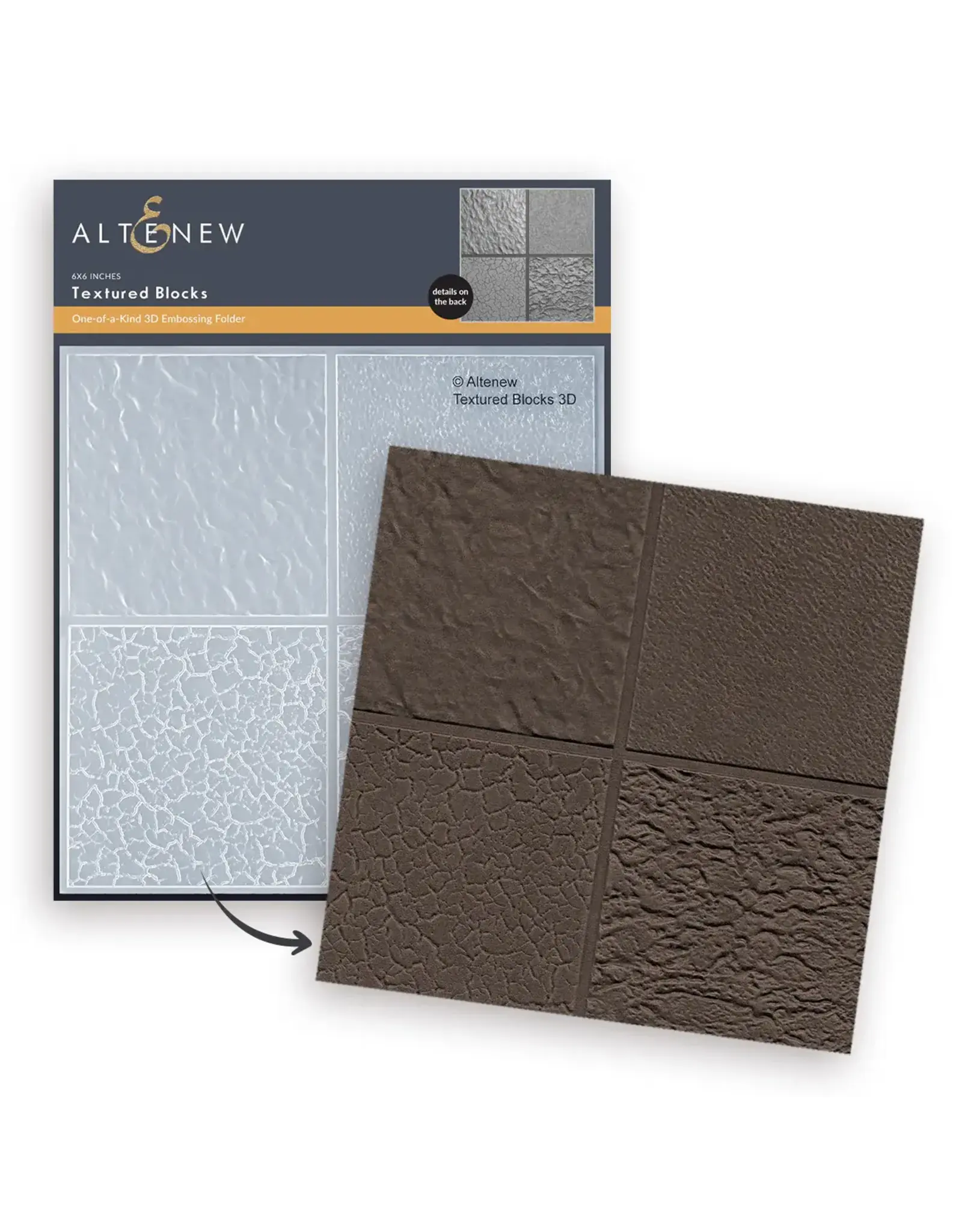 ALTENEW ALTENEW TEXTURED BLOCKS 3D EMBOSSING FOLDER