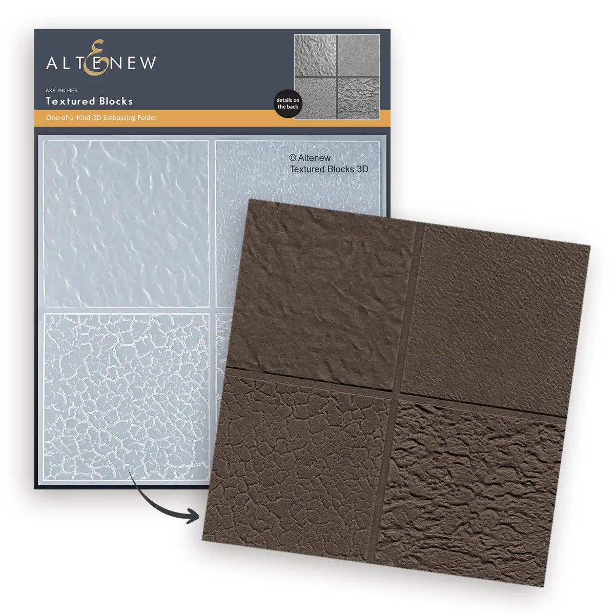 ALTENEW ALTENEW TEXTURED BLOCKS 3D EMBOSSING FOLDER