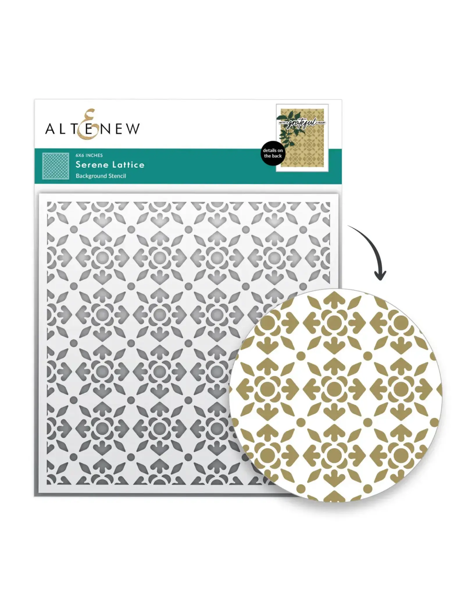 ALTENEW ALTENEW SERENE LATTICE 6x6 BACKGROUND STENCIL