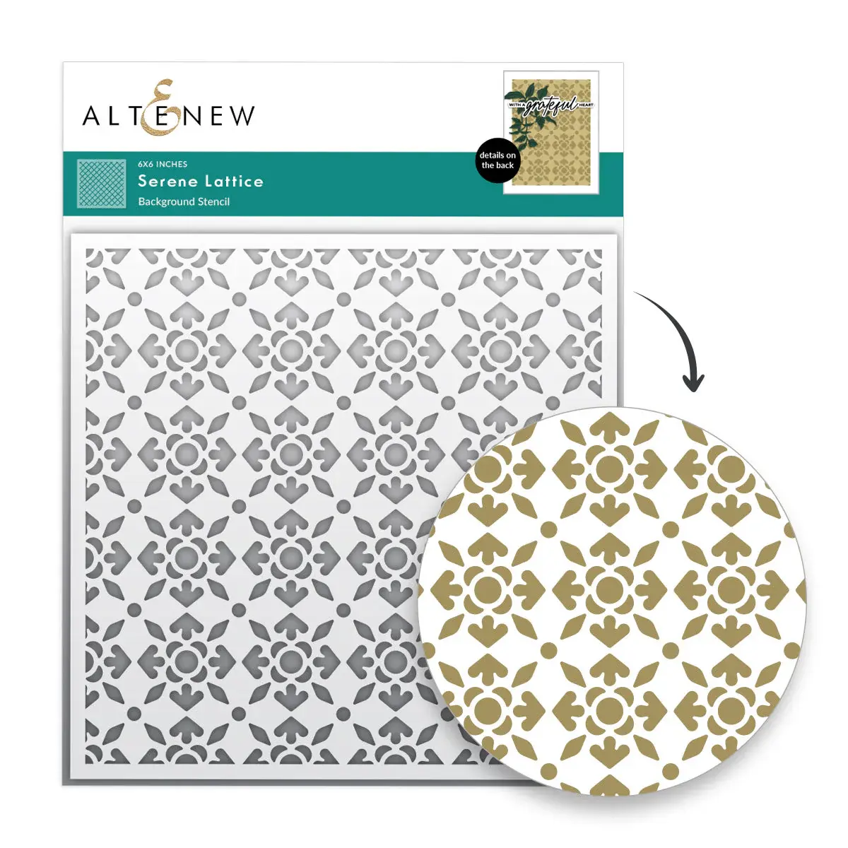 ALTENEW ALTENEW SERENE LATTICE 6x6 BACKGROUND STENCIL