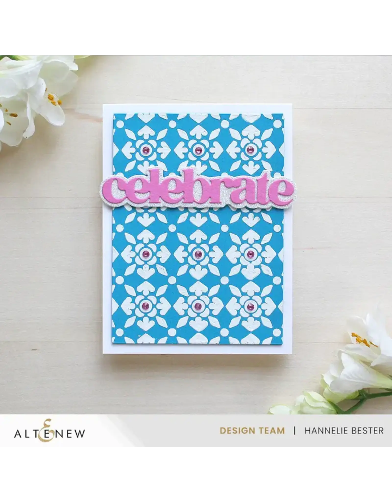 ALTENEW ALTENEW SERENE LATTICE 6x6 BACKGROUND STENCIL