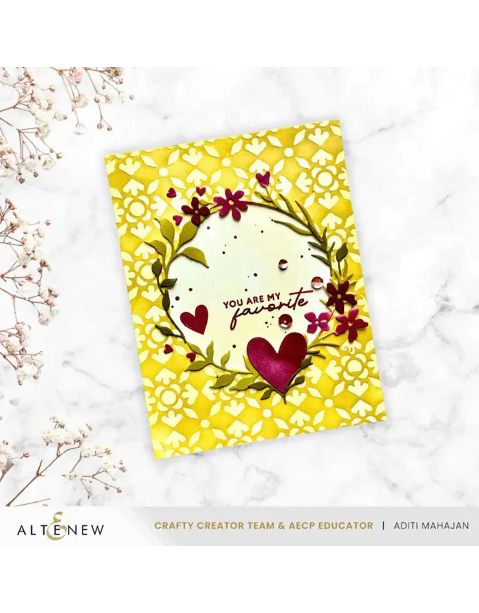 ALTENEW ALTENEW SERENE LATTICE 6x6 BACKGROUND STENCIL
