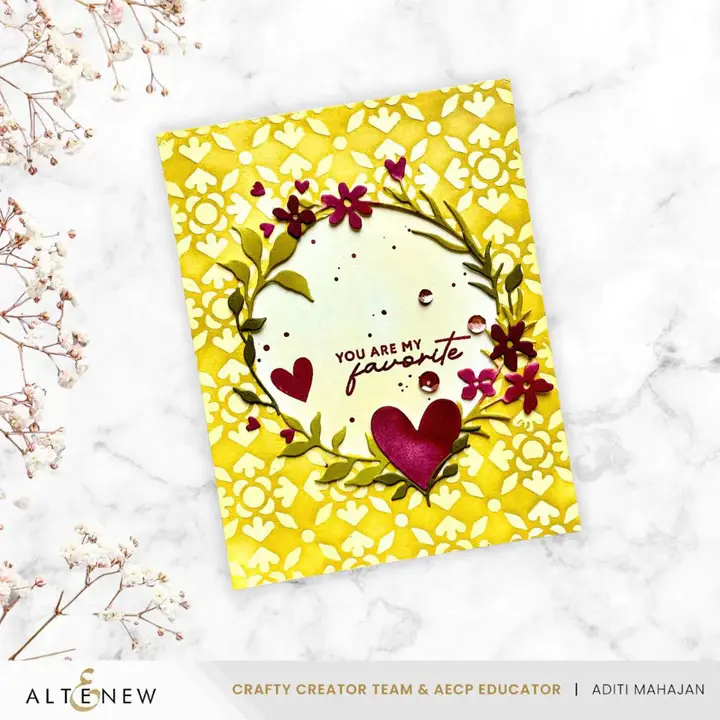 ALTENEW ALTENEW SERENE LATTICE 6x6 BACKGROUND STENCIL