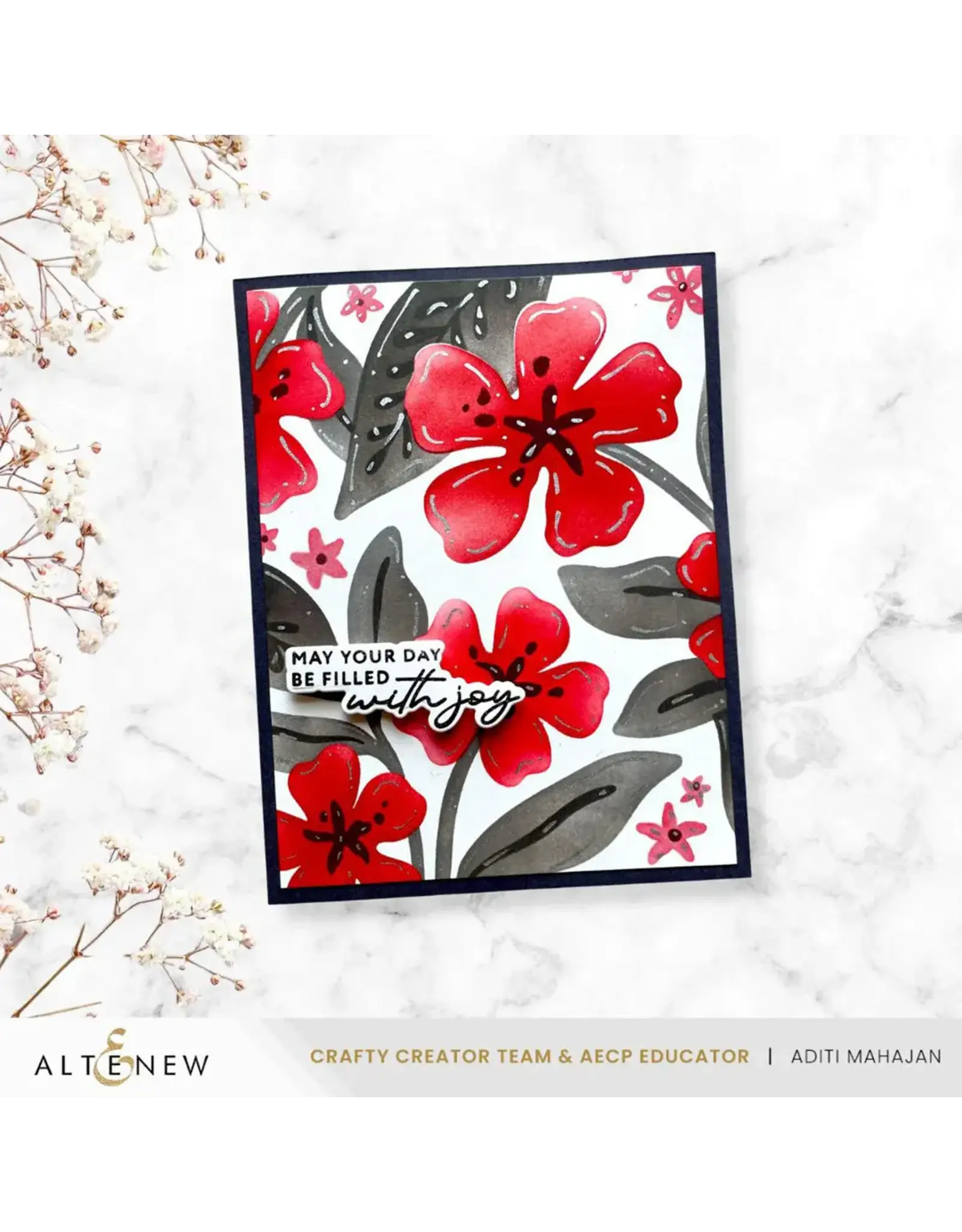 ALTENEW ALTENEW JOYFUL GARDEN 3D EMBOSSING FOLDER
