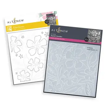 ALTENEW ALTENEW JOYFUL GARDEN 3D EMBOSSING FOLDER AND STENCIL SET BUNDLE