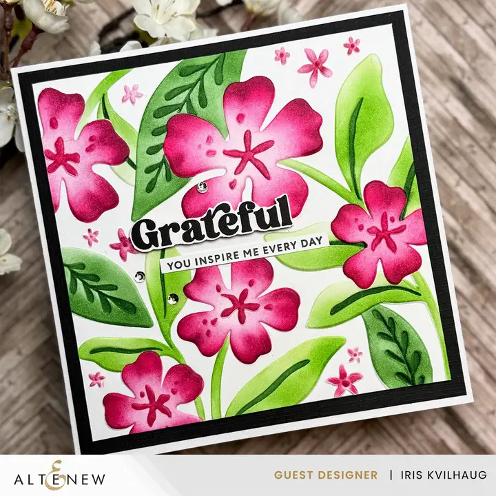 ALTENEW ALTENEW JOYFUL GARDEN 3D EMBOSSING FOLDER AND STENCIL SET BUNDLE