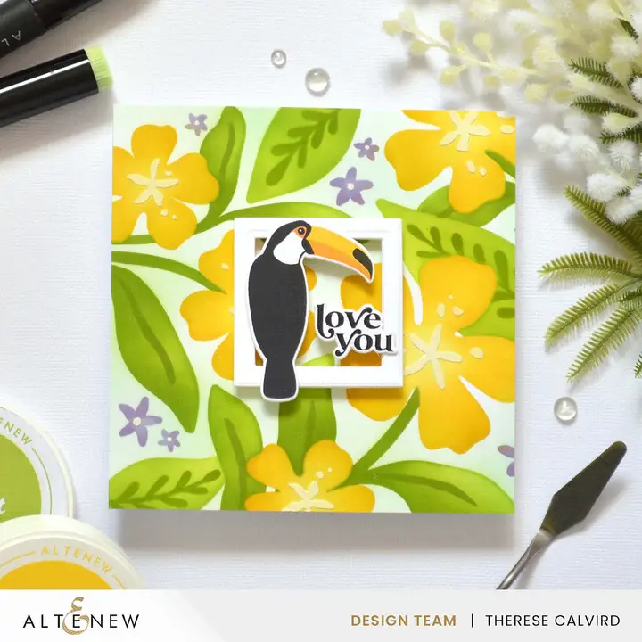 ALTENEW ALTENEW JOYFUL GARDEN 3D EMBOSSING FOLDER AND STENCIL SET BUNDLE