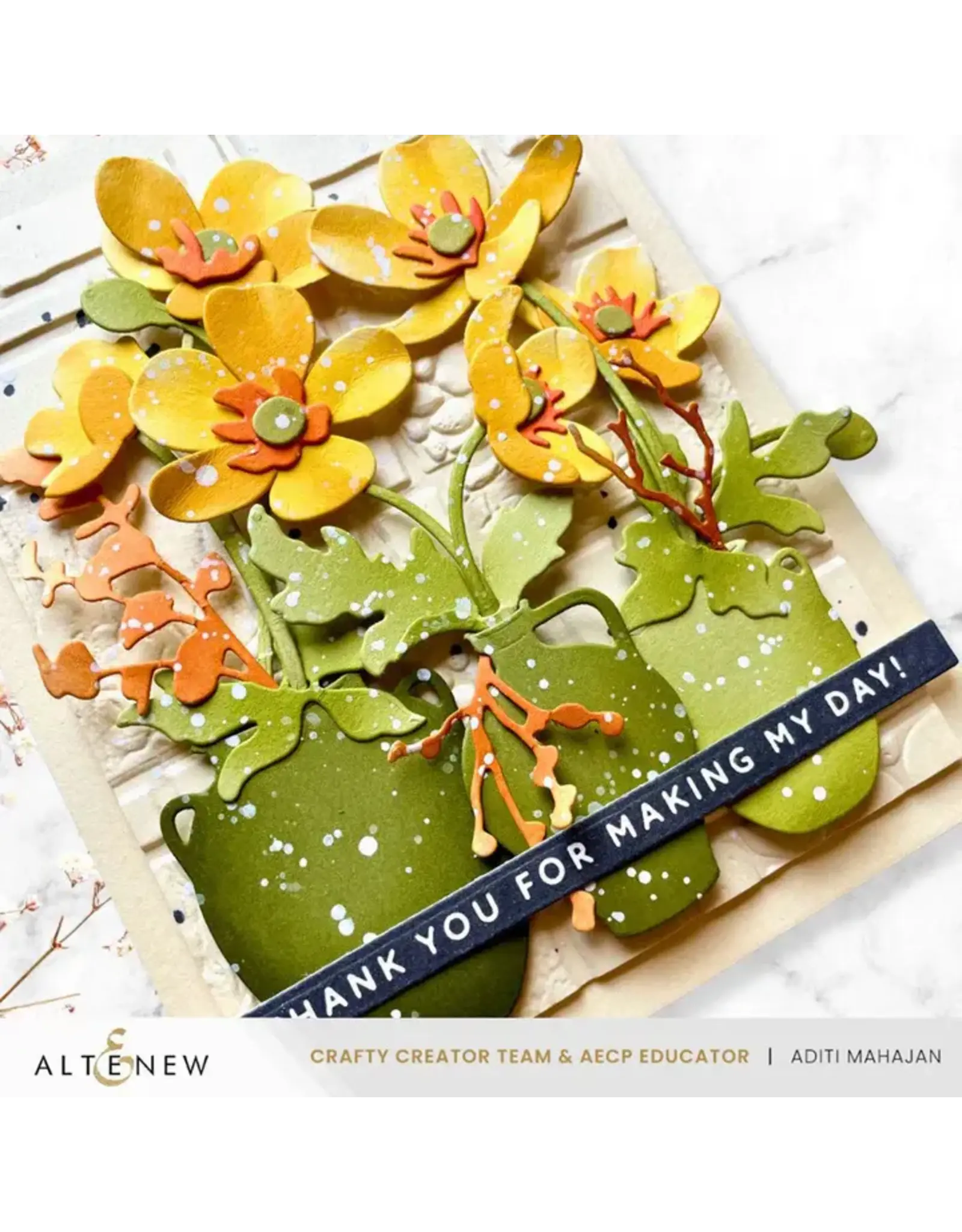 ALTENEW ALTENEW TEXTURED VASES 3D EMBOSSING FOLDER AND DIE SET