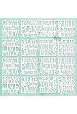 MINTAY MINTAY CHIPPIES - DECOR AFFIRMATIONS 12x12 CHIPBOARD