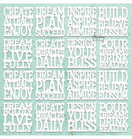 MINTAY MINTAY CHIPPIES - DECOR AFFIRMATIONS 12x12 CHIPBOARD