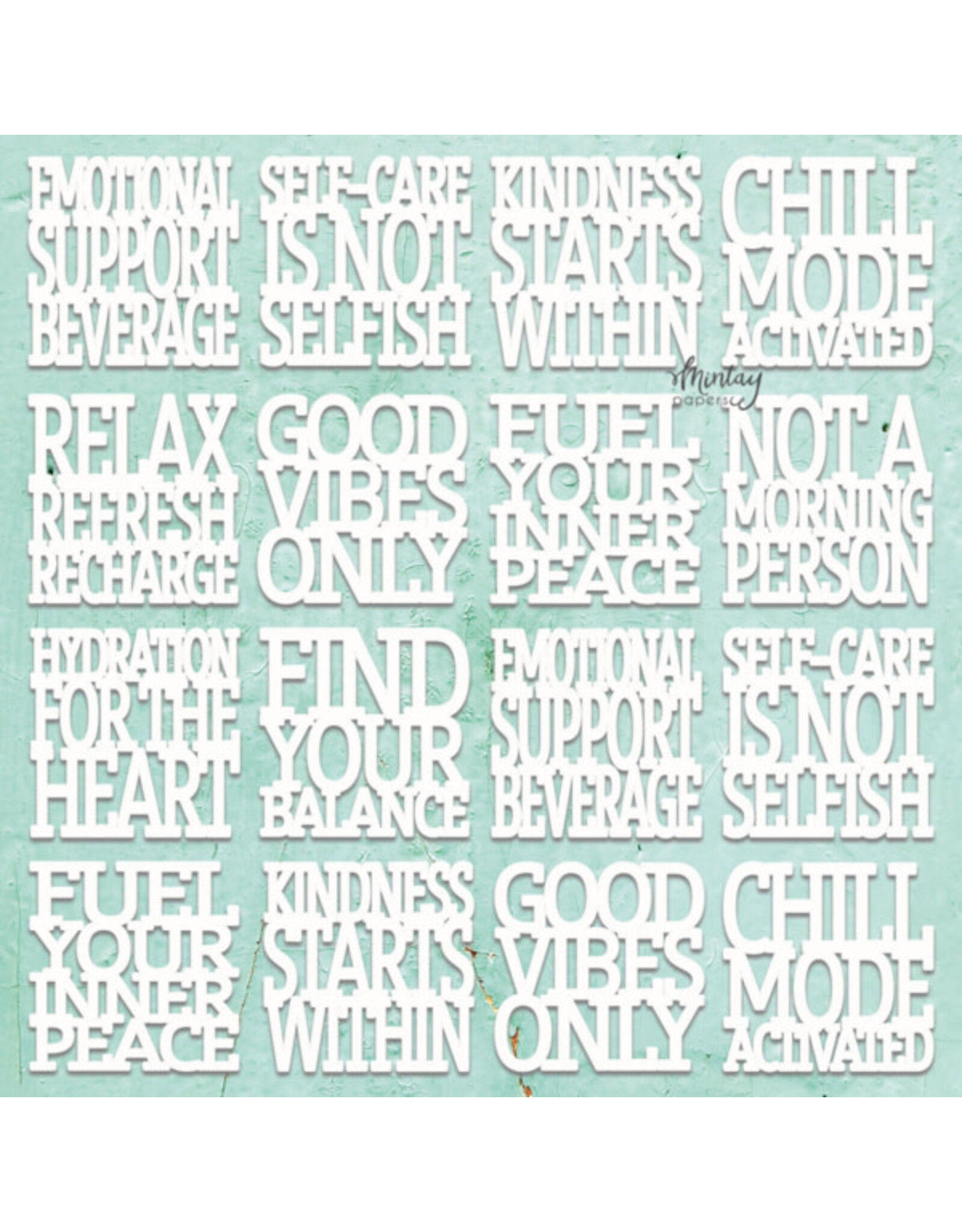 MINTAY MINTAY CHIPPIES - DECOR SELFCARE 12x12 CHIPBOARD