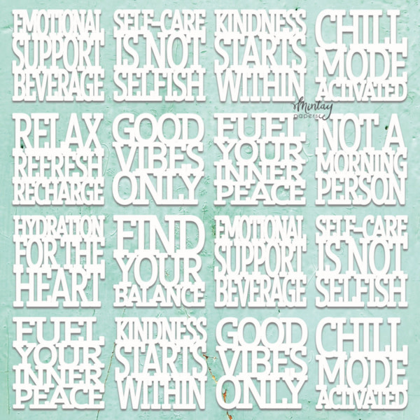 MINTAY MINTAY CHIPPIES - DECOR SELFCARE 12x12 CHIPBOARD