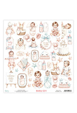 MINTAY MINTAY BABY GIRL BASIC ELEMENTS 12x12 CARDSTOCK