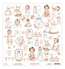 MINTAY MINTAY BABY GIRL BASIC ELEMENTS 12x12 CARDSTOCK