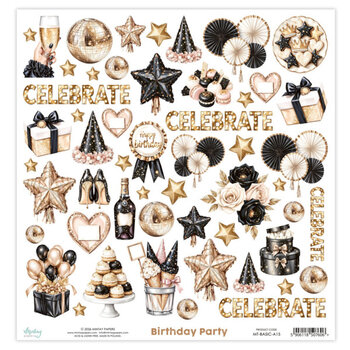 MINTAY MINTAY BIRTHDAY PARTY BASIC ELEMENTS 12x12 CARDSTOCK