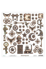 MINTAY MINTAY STEAMPUNK BASIC ELEMENTS 12x12 CARDSTOCK