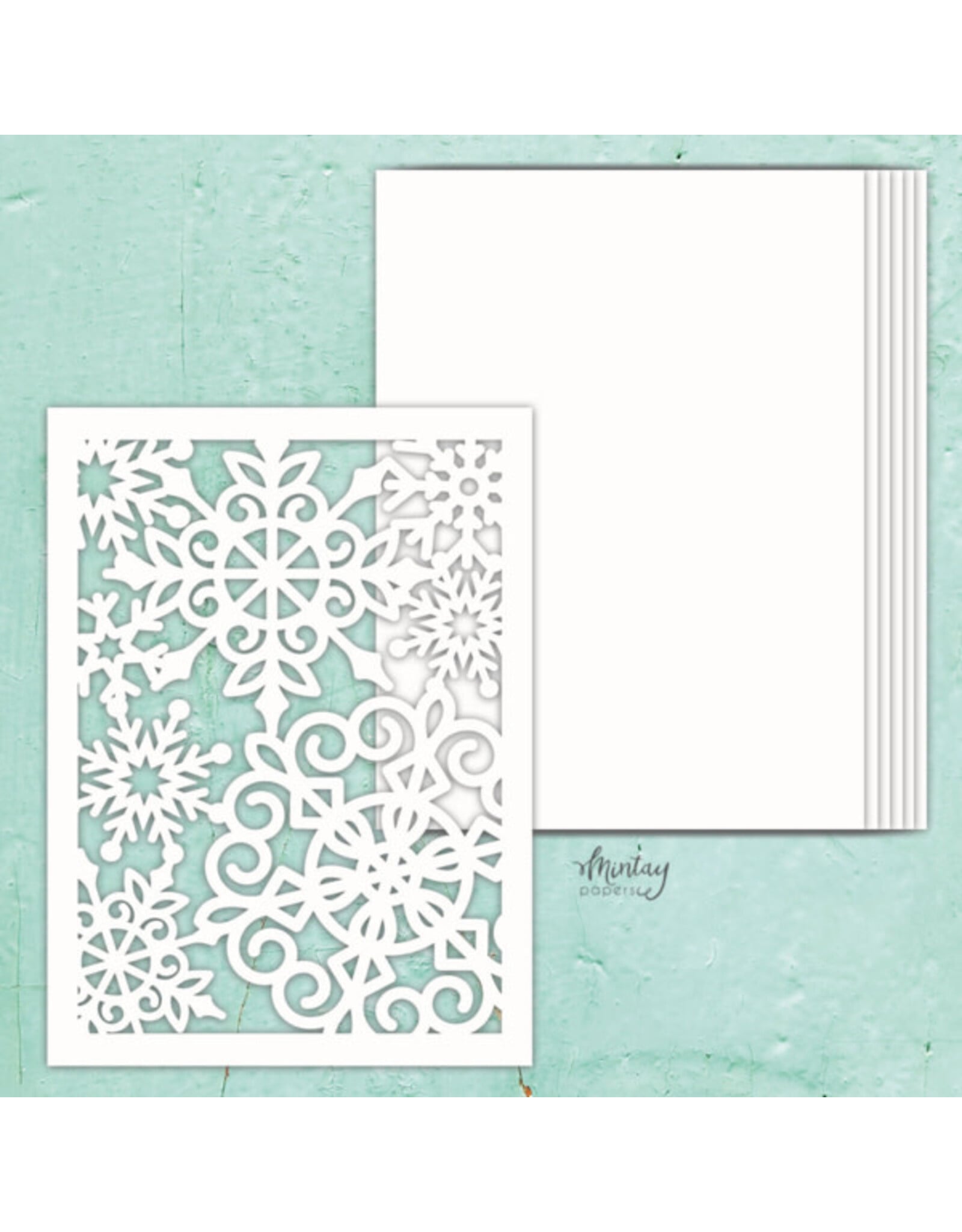 MINTAY MINTAY CHIPPIES -  SNOWFLAKES CHIPBOARD ALBUM BASE