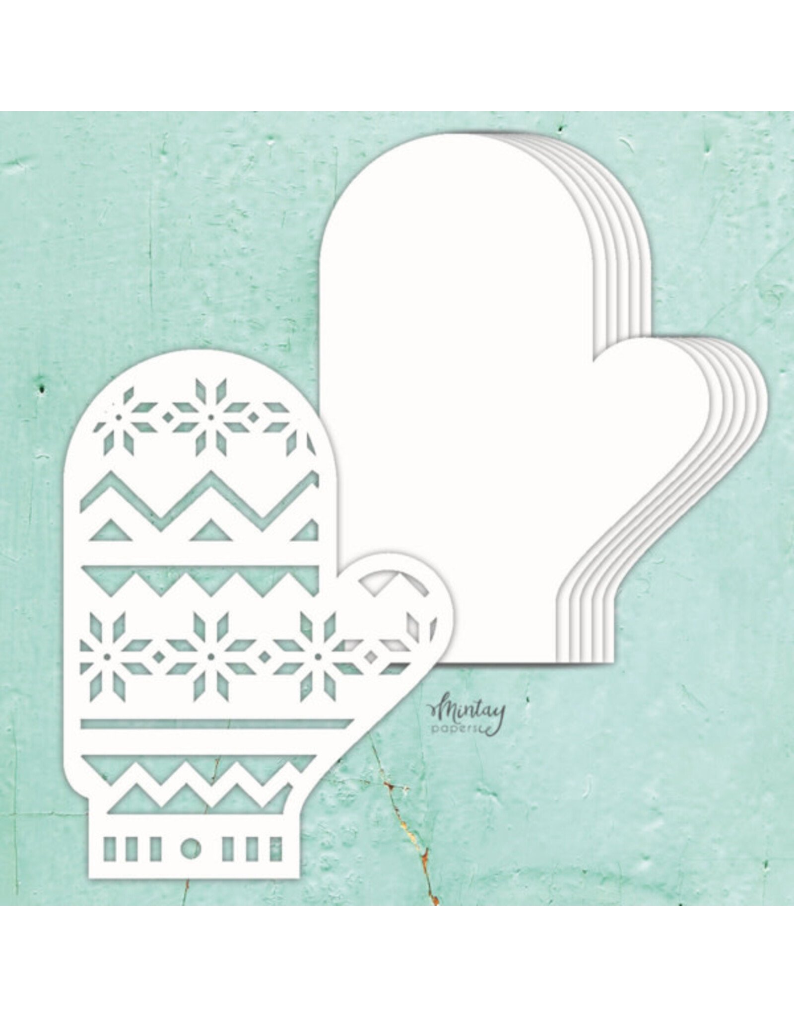 MINTAY MINTAY CHIPPIES -  WINTER GLOVE CHIPBOARD ALBUM BASE
