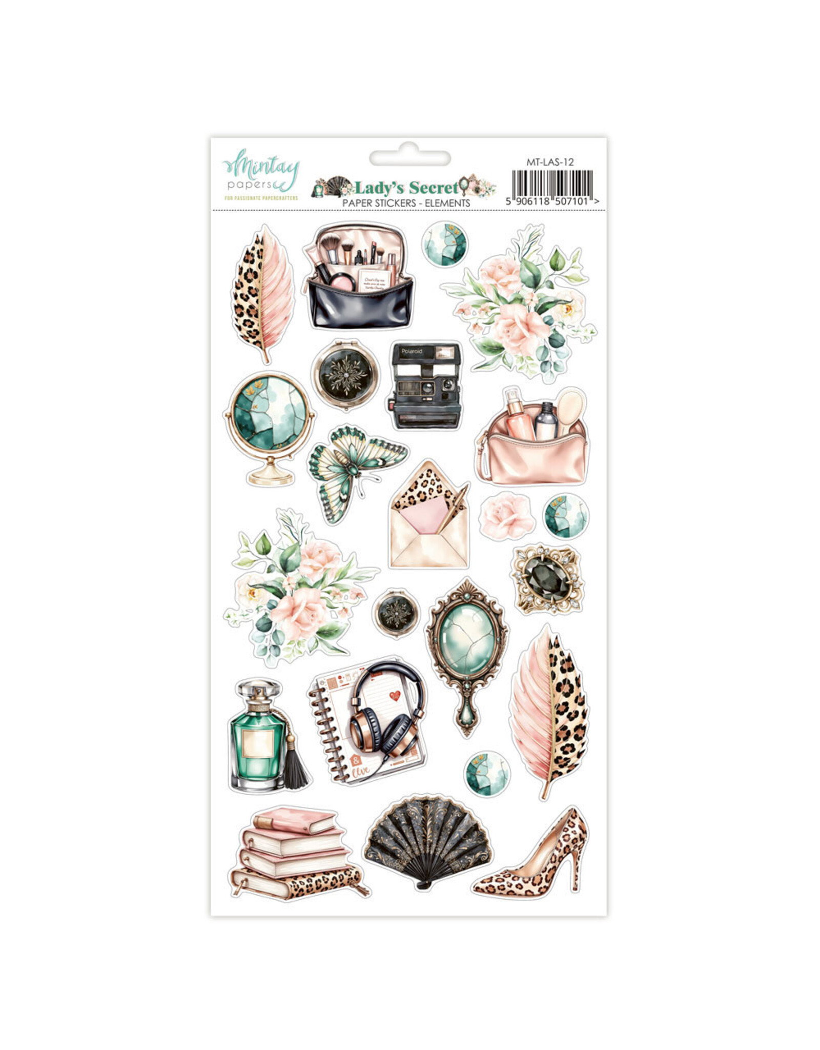 MINTAY MINTAY LADY'S SECRET 6x12 PAPER STICKERS - ELEMENTS