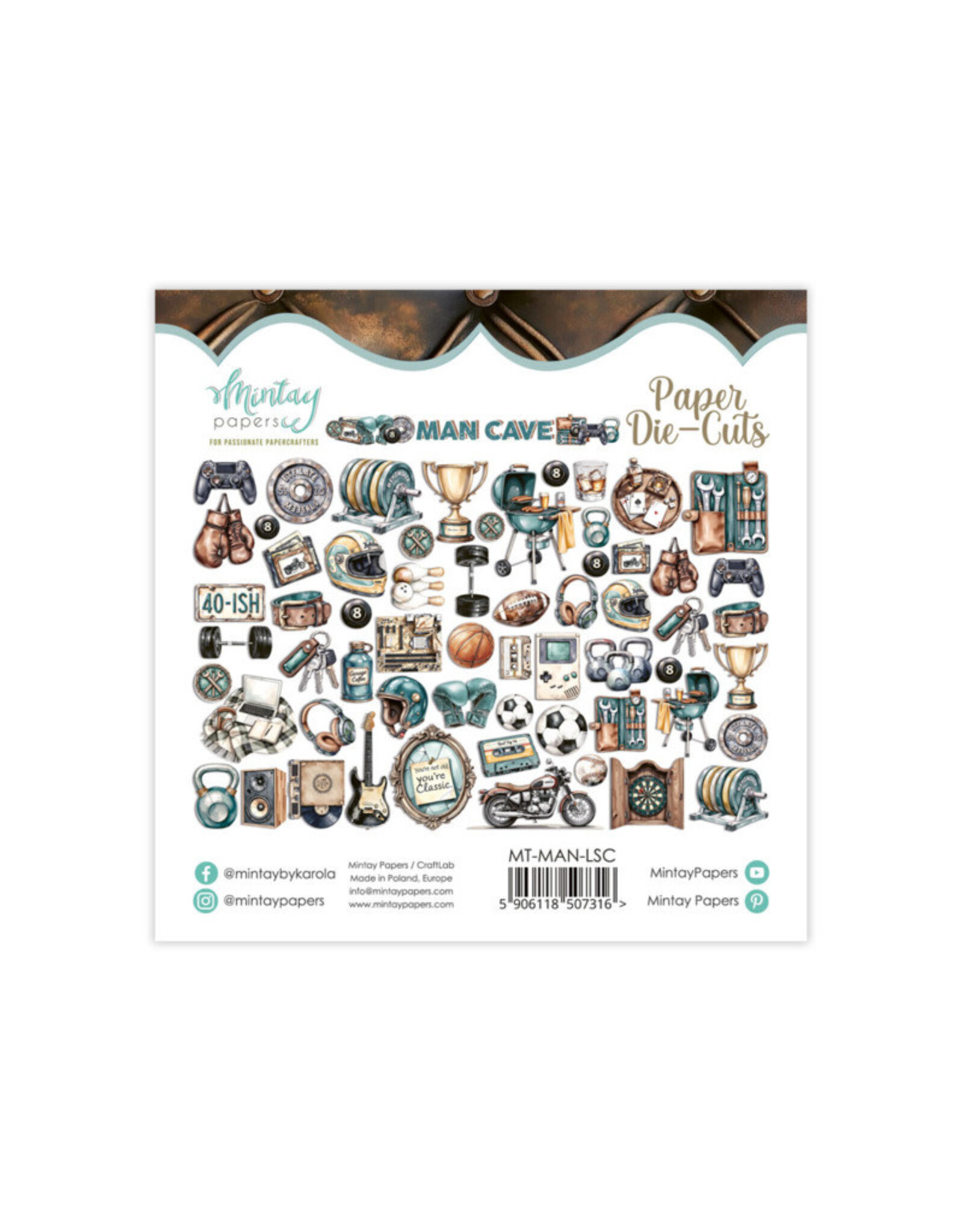 MINTAY MINTAY MAN CAVE PAPER DIE-CUTS 60/PK