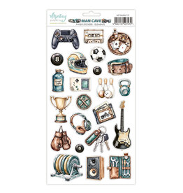 MINTAY MINTAY MAN CAVE 6x12 PAPER STICKERS - ELEMENTS