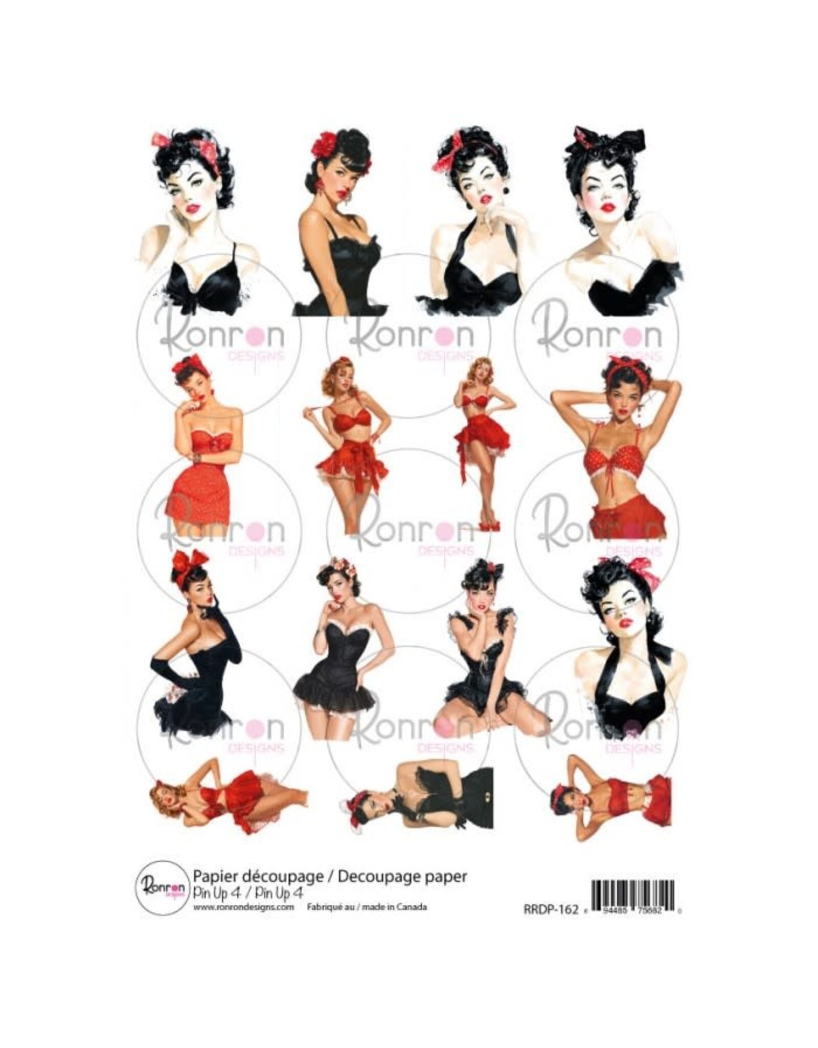 RONRON DESIGNS RONRON DESIGNS PIN UP 4 RICE PAPER