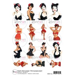 RONRON DESIGNS RONRON DESIGNS PIN UP 4 RICE PAPER