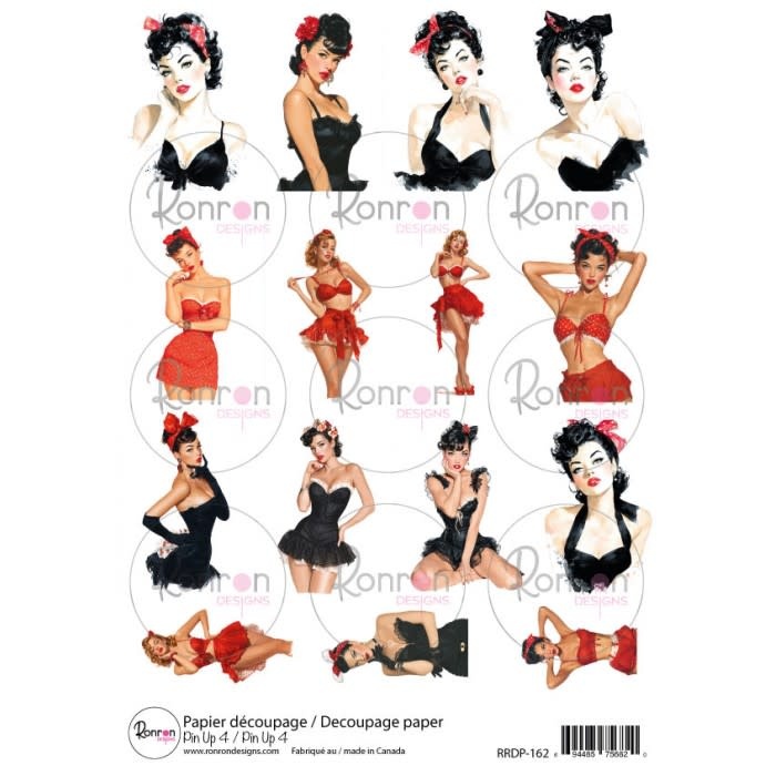 RONRON DESIGNS RONRON DESIGNS PIN UP 4 RICE PAPER