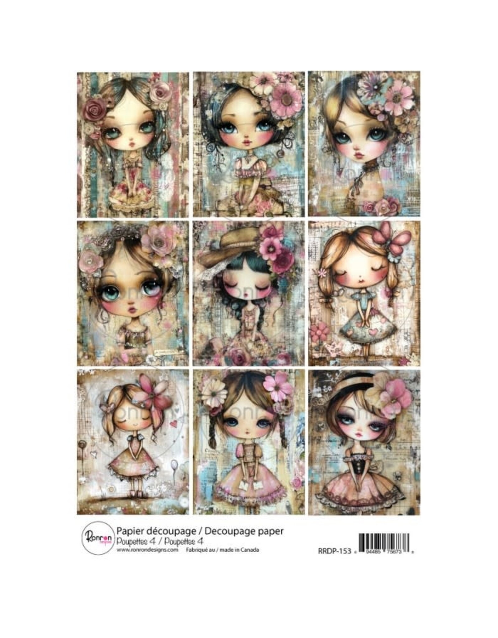 RONRON DESIGNS RONRON DESIGNS POUPETTES 4 RICE PAPER
