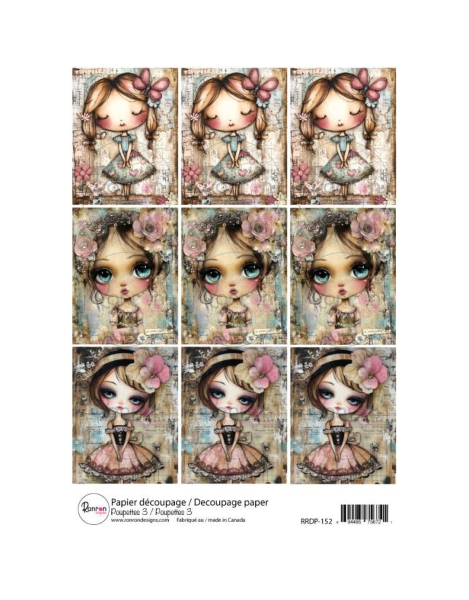 RONRON DESIGNS RONRON DESIGNS POUPETTES 3 RICE PAPER