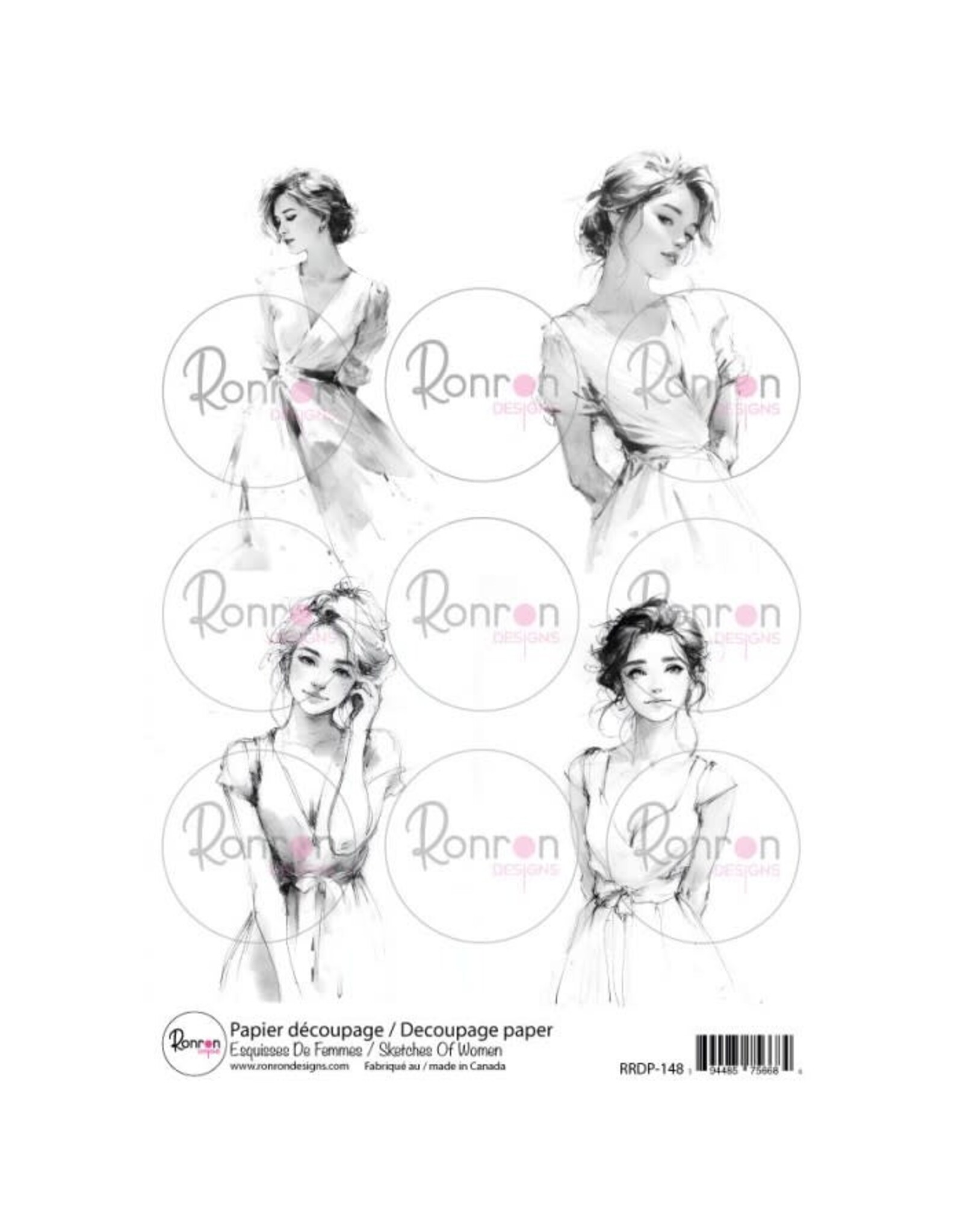 RONRON DESIGNS RONRON DESIGNS ESQUISSES DE FEMMES RICE PAPER