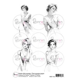 RONRON DESIGNS RONRON DESIGNS ESQUISSES DE FEMMES RICE PAPER