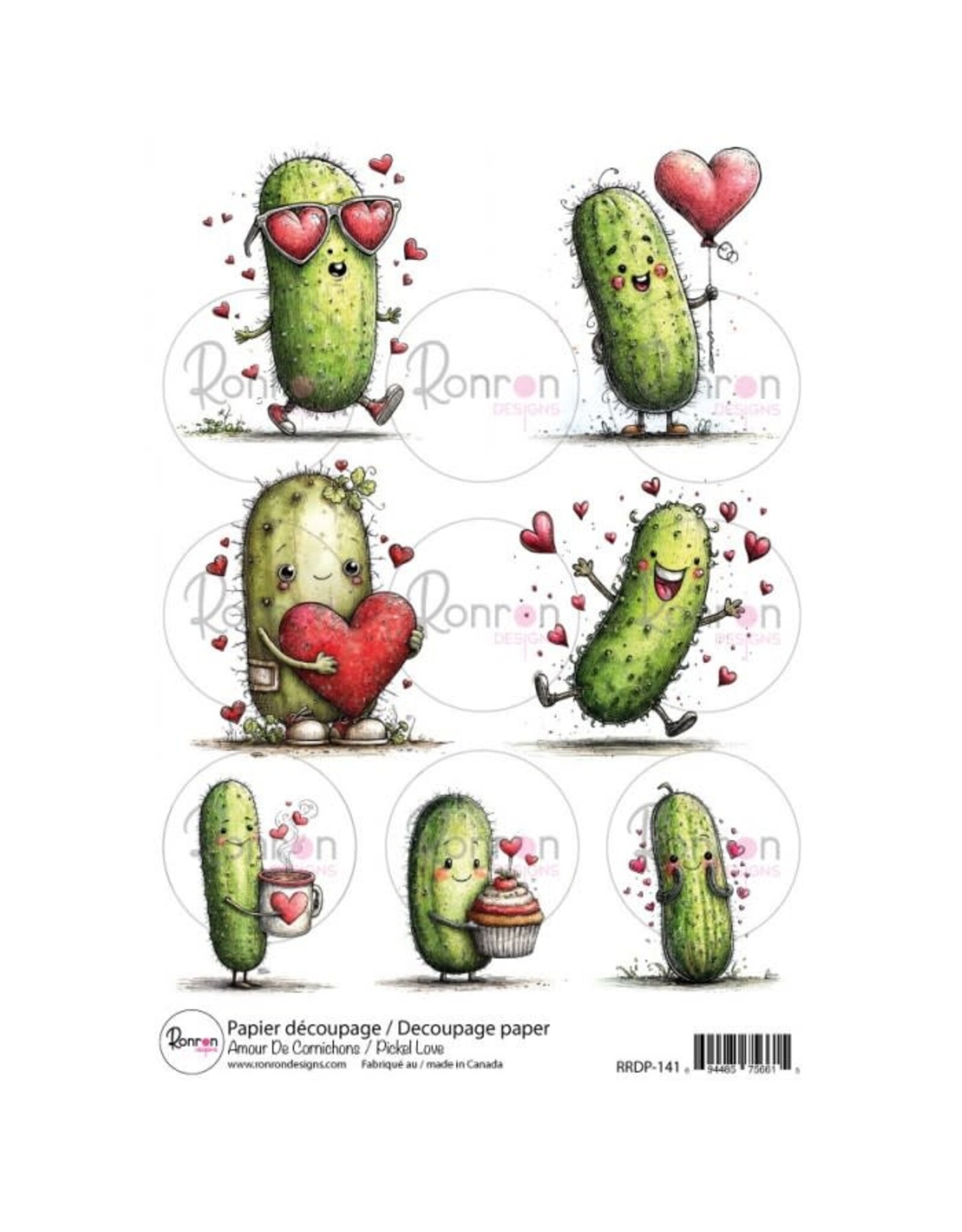 RONRON DESIGNS RONRON DESIGNS AMOUR DE CORNICHONS RICE PAPER