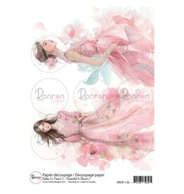 RONRON DESIGNS RONRON DESIGNS BELLES EN FLEURS 2 RICE PAPER