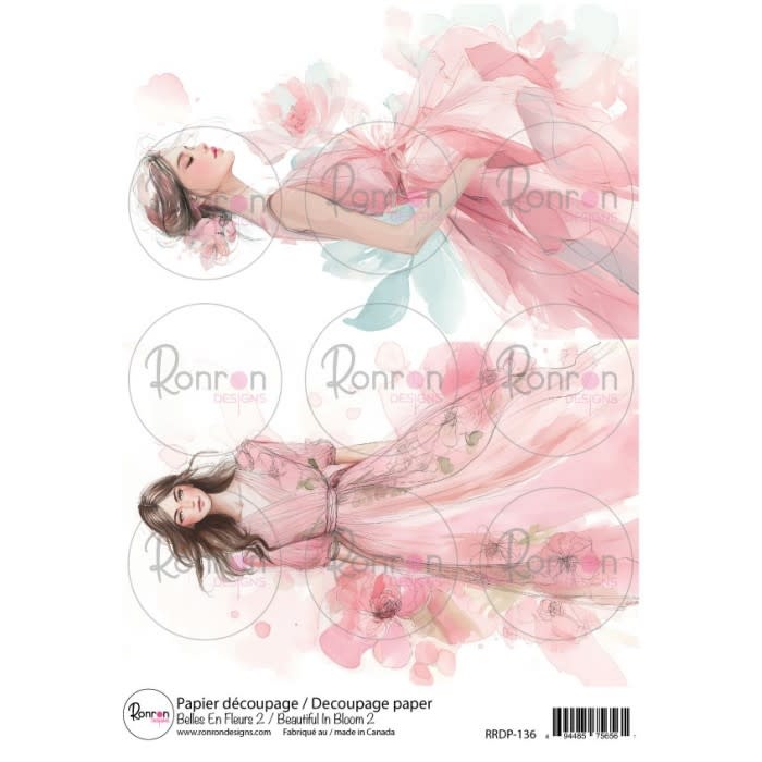RONRON DESIGNS RONRON DESIGNS BELLES EN FLEURS 2 RICE PAPER