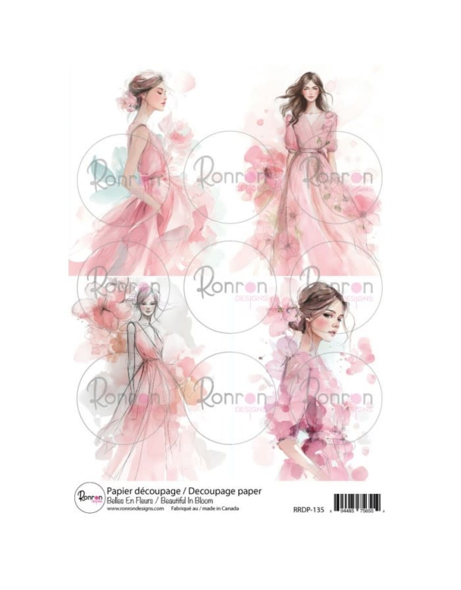 RONRON DESIGNS RONRON DESIGNS BELLES EN FLEURS RICE PAPER
