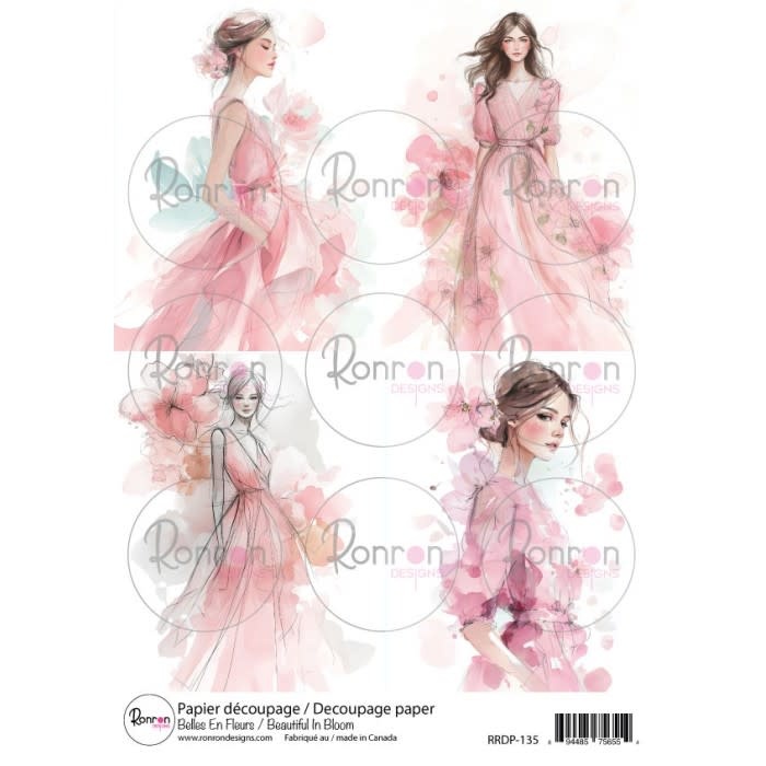RONRON DESIGNS RONRON DESIGNS BELLES EN FLEURS RICE PAPER