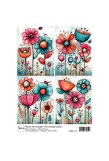 RONRON DESIGNS RONRON DESIGNS FLEURS COLORÉES RICE PAPER