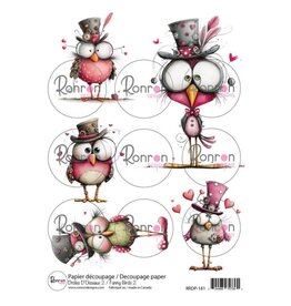 RONRON DESIGNS RONRON DESIGNS DRÔLES D'OISEAUX 2 RICE PAPER