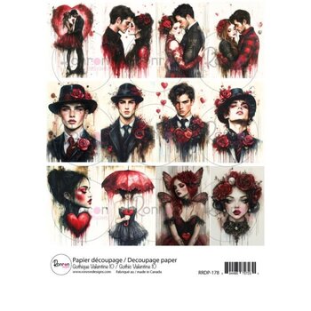 RONRON DESIGNS RONRON DESIGNS GOTHIQUE VALENTINE 10 RICE PAPER