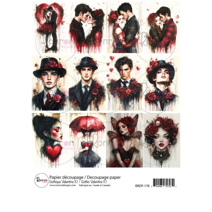 RONRON DESIGNS RONRON DESIGNS GOTHIQUE VALENTINE 10 RICE PAPER