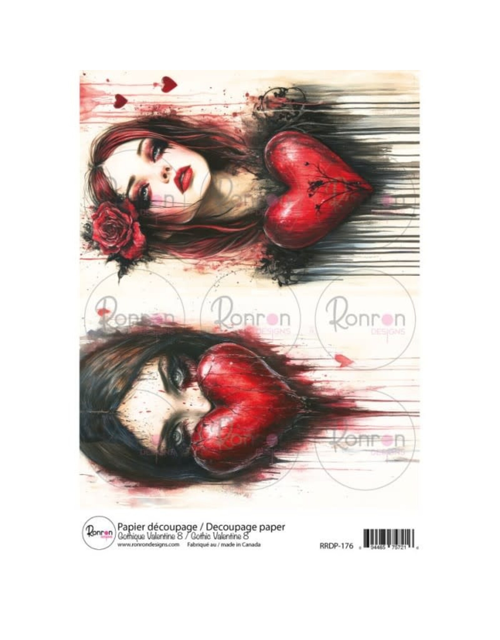 RONRON DESIGNS RONRON DESIGNS GOTHIQUE VALENTINE 8 RICE PAPER