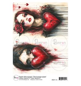 RONRON DESIGNS RONRON DESIGNS GOTHIQUE VALENTINE 8 RICE PAPER