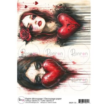 RONRON DESIGNS RONRON DESIGNS GOTHIQUE VALENTINE 8 RICE PAPER