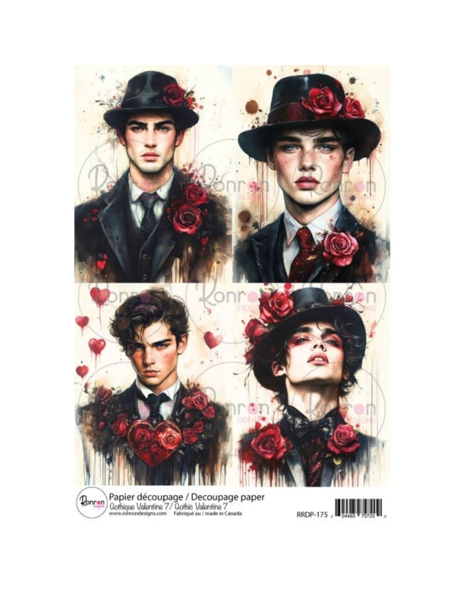 RONRON DESIGNS RONRON DESIGNS GOTHIQUE VALENTINE 7 RICE PAPER