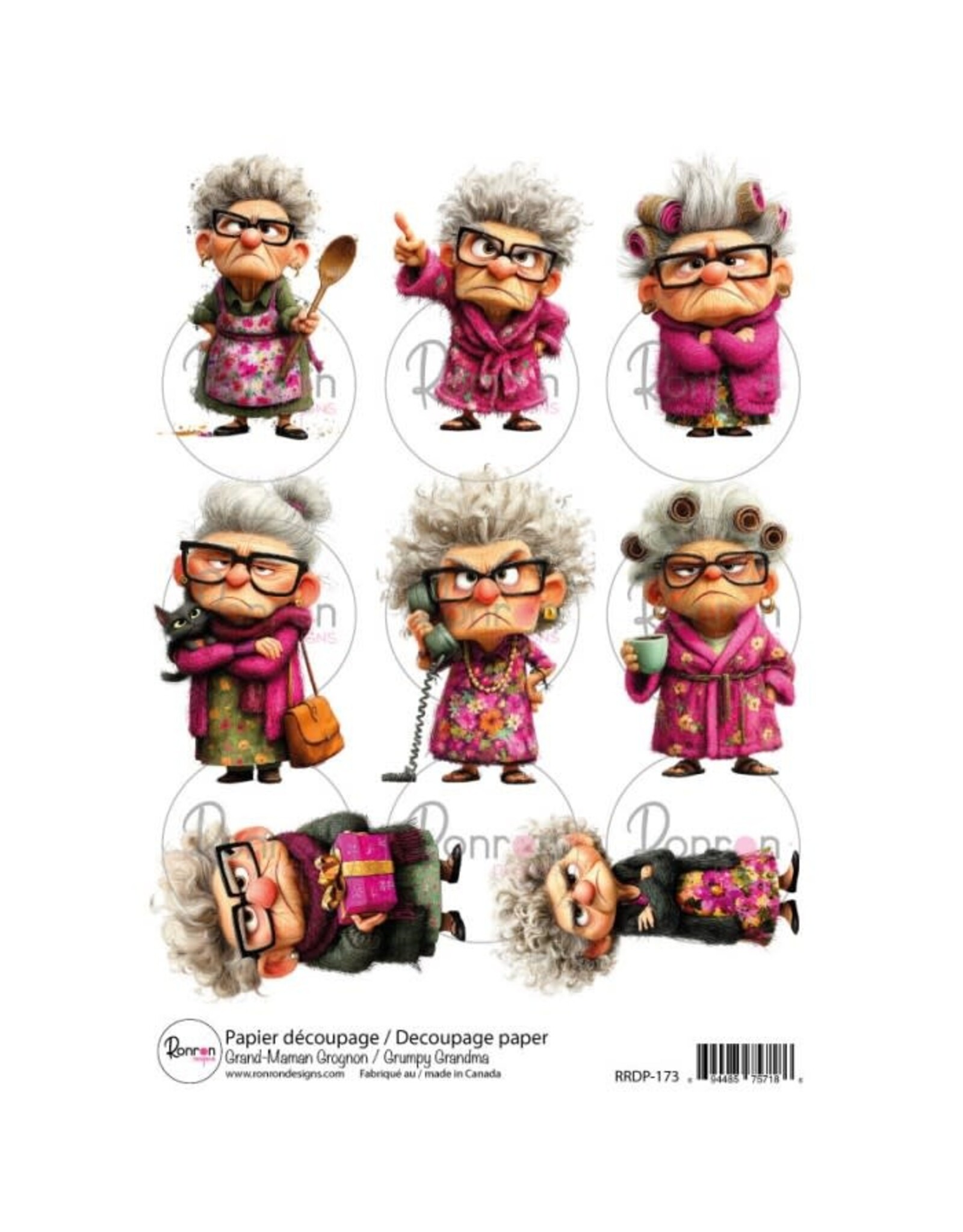 RONRON DESIGNS RONRON DESIGNS GRAND-MAMAN GROGNON RICE PAPER