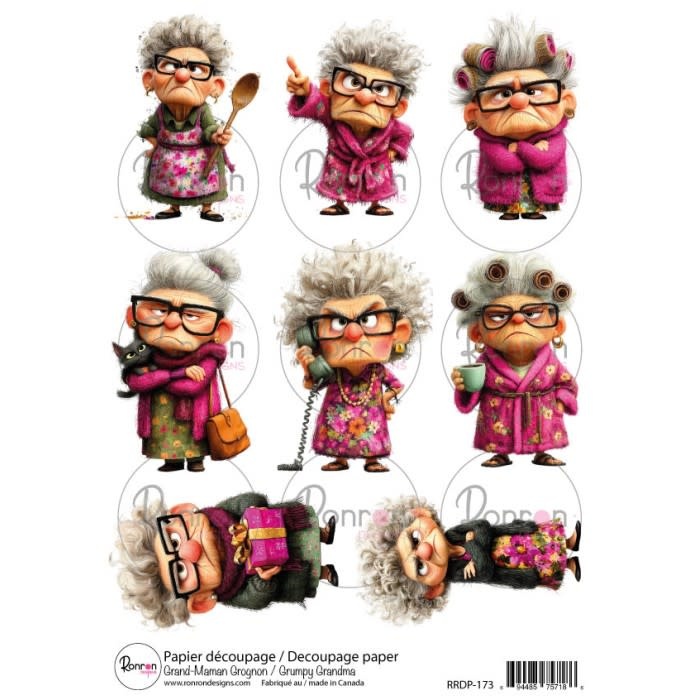 RONRON DESIGNS RONRON DESIGNS GRAND-MAMAN GROGNON RICE PAPER