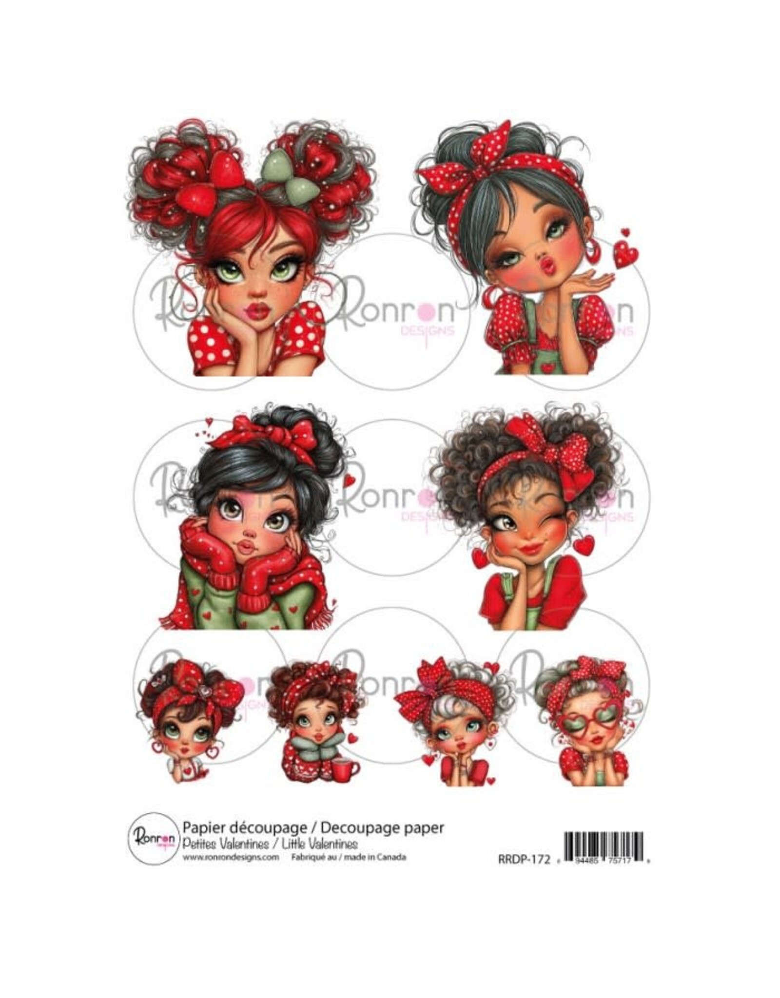 RONRON DESIGNS RONRON DESIGNS PETITES VALENTINES RICE PAPER