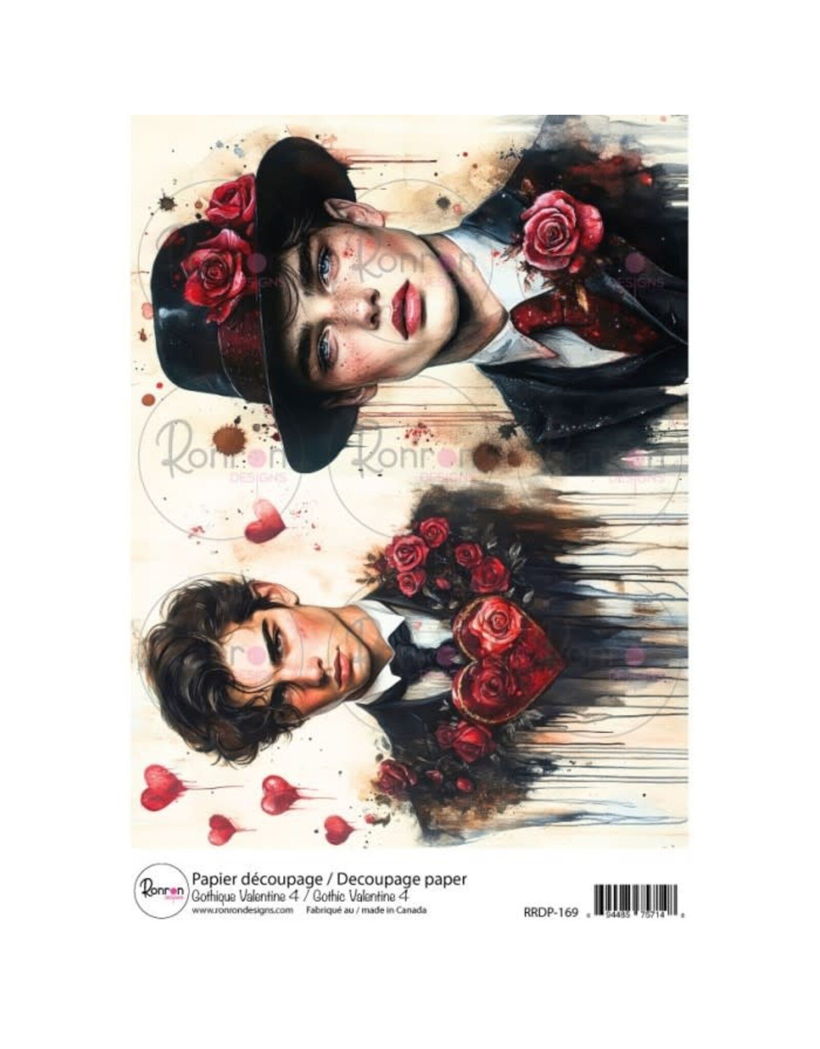 RONRON DESIGNS RONRON DESIGNS GOTHIQUE VALENTINE 4 RICE PAPER